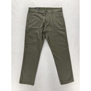 Weatherproof The Trail Utility Chino Pants Mens 36x32 Green Regular Stretch NWT